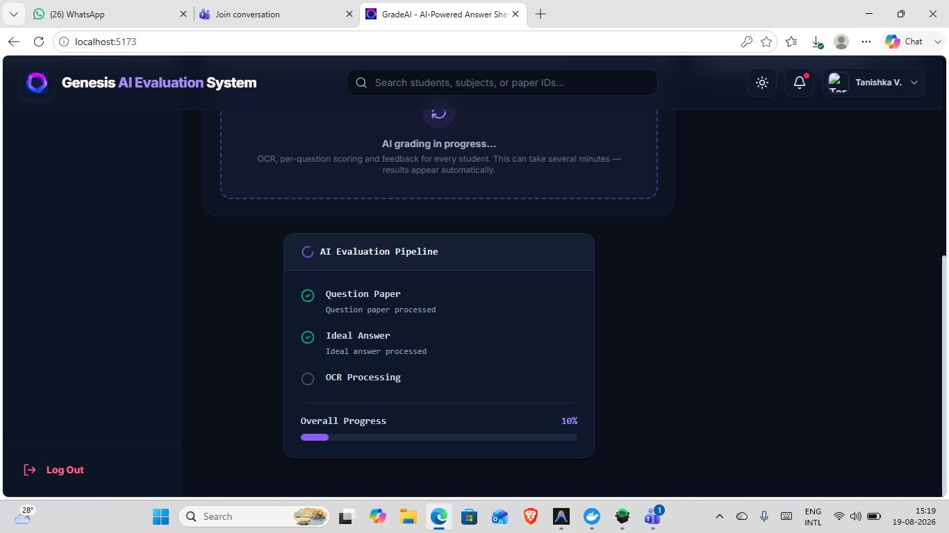 Genesis AI Evaluation rubric context screen