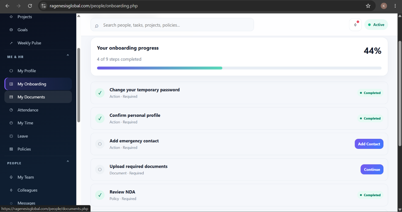 MySphere onboarding screen